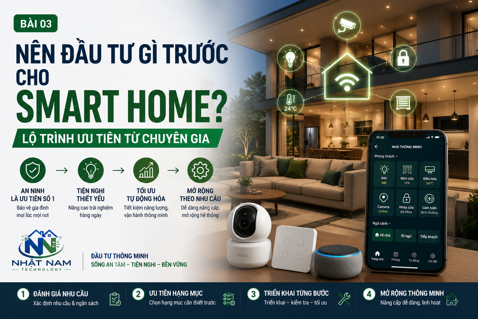 Lộ trình ưu tiên đầu tư Smart Home