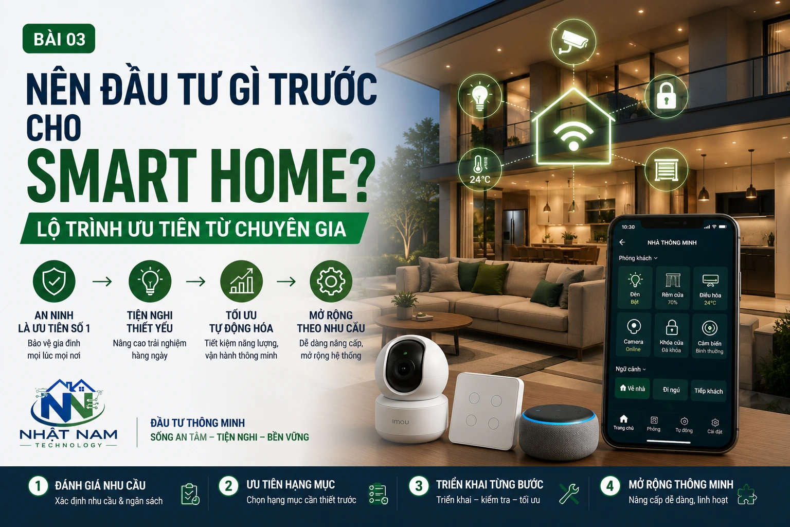 Nên đầu tư gì trước cho Smart Home? Lộ trình ưu tiên từ chuyên gia