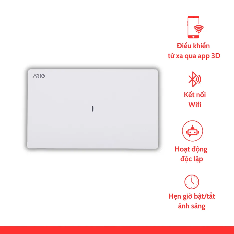 Công tắc thông minh 1 nút Ario chữ nhật Wifi