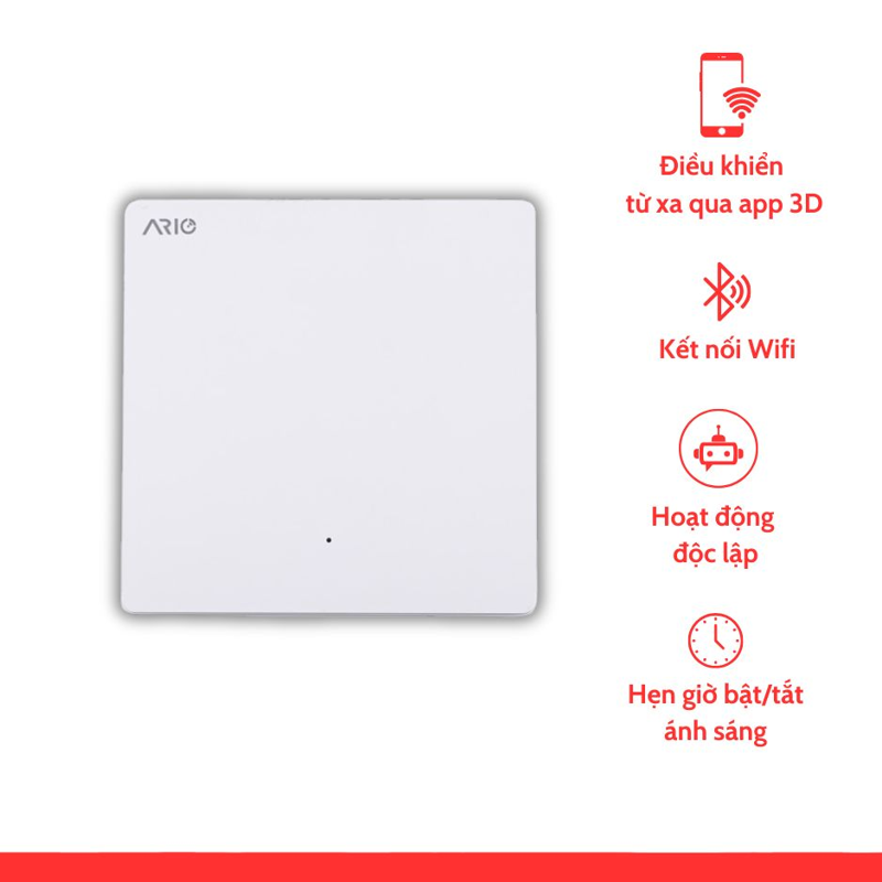 Công tắc thông minh1 nút Ario Vuông Wifi