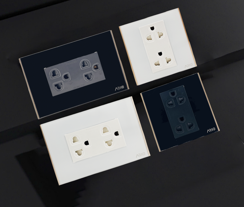 Ổ cắm điện đôi 3 chấu (16A) - Panasonic