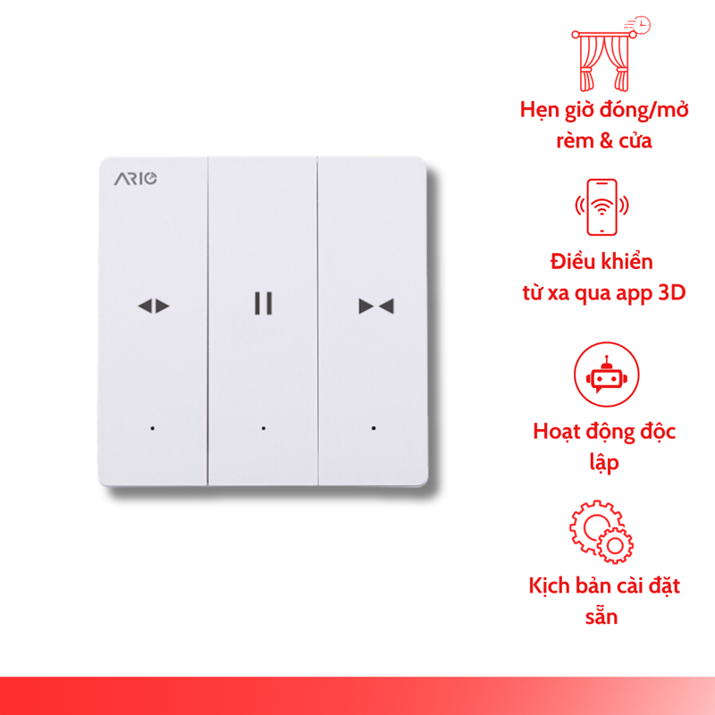 Công tắc rèm thông minh vuông Ario BLE