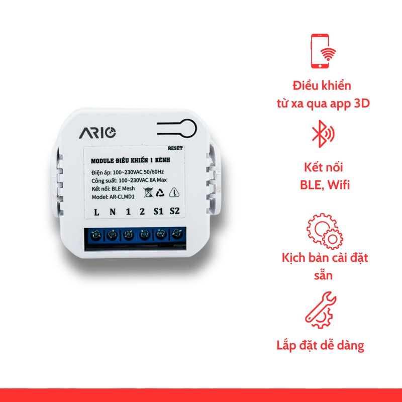 Module điều khiển 1 kênh thông minh BLE - AR-CLMD1
